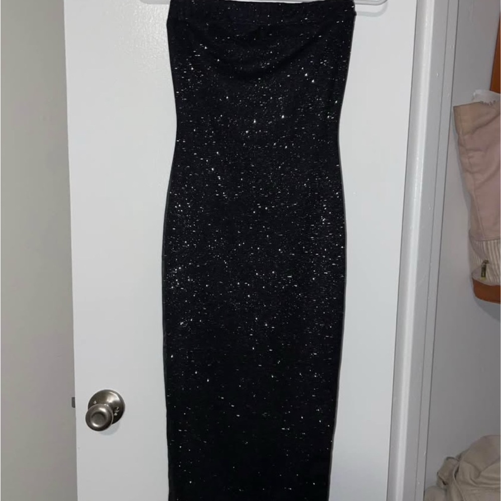 Elegant Black Glitter Dress
